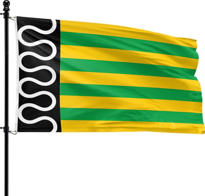 VlagDirect - De Wolden vlag - Gemeente De Wolden vlag - 90 x 150 cm.
