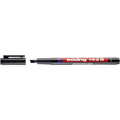 Viltstift edding 143 schuin 1-3mm zwart