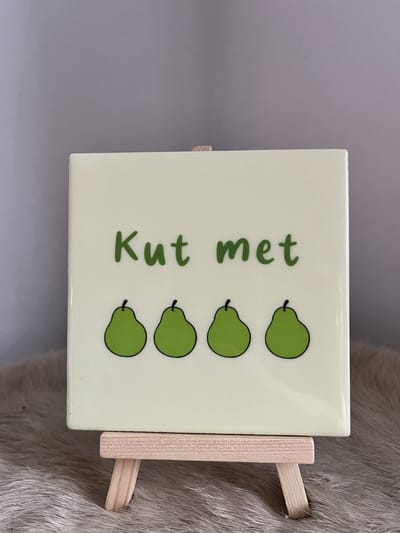 Tegeltje "Kut met "  | Viva Femme | Tegeltjes met tekst