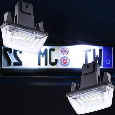 LED Kentekenplaatverlichting - Kentekenplaatverlichting LED - Voertuigverlichting - E-goedkeuring Registratievrij - 2 Stuks - Wit