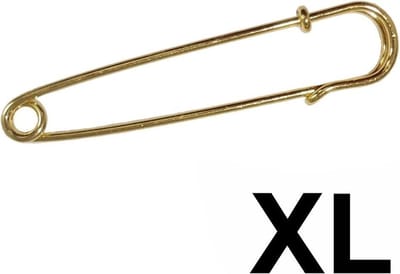 Fako Bijoux® - Sierspeld - Sjaalspeld - Vestsluiting - Vestspeld - Veiligheidsspeld - Classic XL - 89mm - Goudkleurig
