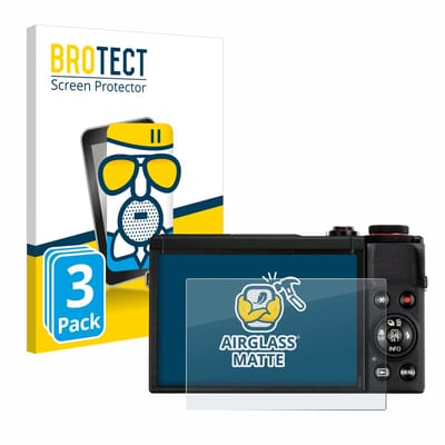 BROTECT - Screenprotector voor Canon PowerShot G7 X Mark III - Folie Beschermfolie Beschermglas matte 3 Stuks