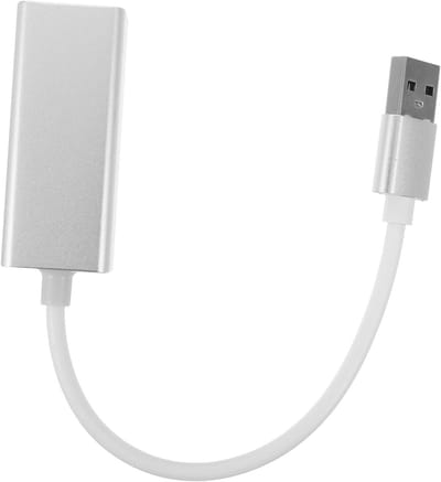 USB Naar Ethernet Adapter - Netwerkadapter RJ45 - Stabiel Internet - Gigabit Snelheid - 23 x 2.3 x 1.1 cm