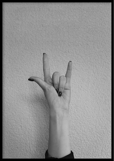Poster Rock And Roll Handgebaar - 50x70cm