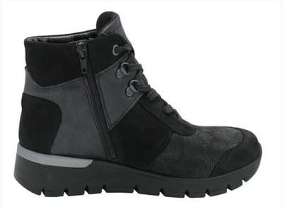 Waldläufer OrthoTritt Dames Veterboot - 626K82-304-001 Zwart - Wijdte K - Maat 5 (38)