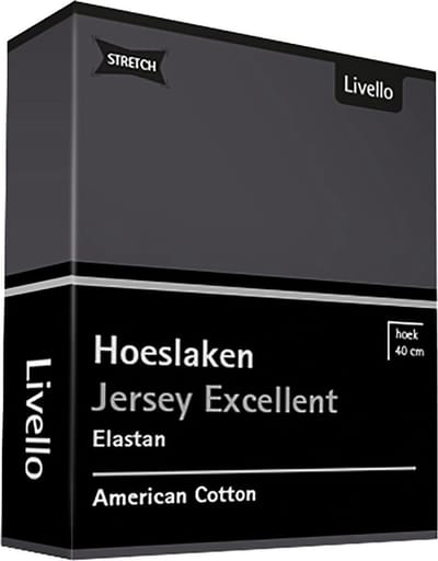 Livello Hoeslaken Jersey Excellent Dark Grey 250 gr 140x200 t/m 160x220