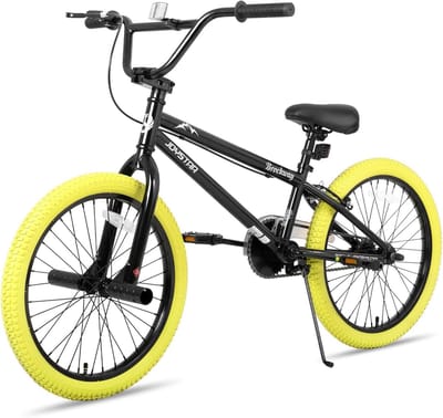 Kinderfiets - Jongensfiets Meisjesfiets - Buiten Spelen - Stevig Stalen Frame - 20 Inch Wielen - Geel