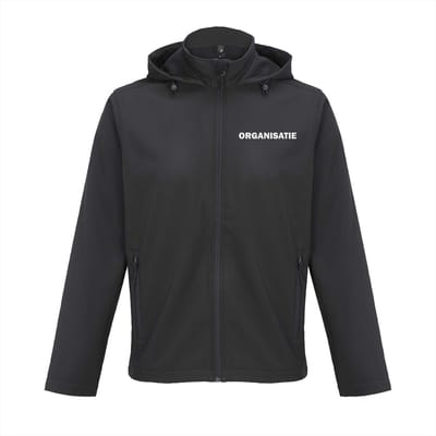 ORGANISATIE Softshell jas met capuchon - Waterafstotend - 2-laags - Maat S