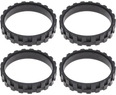 Dailygoods- Wielbanden Antislip - 4 Stuks - Compatibel met IROBOT ROOMBA 500/600/700/800/900 - Rubber - Diameter 70mm - Eenvoudige Montage - Robotwielen