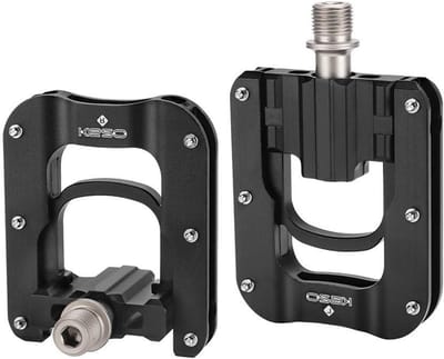 Opvouwbare Fietspedalen - Aluminium Fietsdelen - Ruimtebesparend Transport - Verzegelde Lagers - 9/16 Inch - Zwart