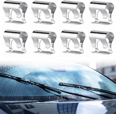 Complete Reparatieset voor Ruitenwisserclips - 8-delige Set met Metalen Bevestigingen en Ondersteuningsstangen voor Auto's
