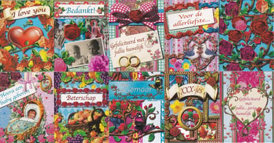 Bloemenkaartjes - 250 Stuks – Minikaartjes – 5 x 6.5 cm - Bloemist - Kadootjes – BK-014