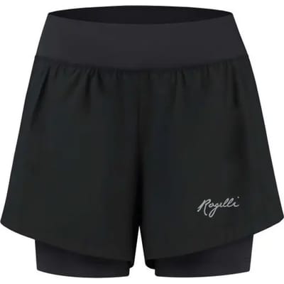 Rogelli Essential Dames 2-in-1 Hardloopshort - Telefoonzak - Zwart