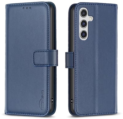 BINFEN Hoesje - Geschikt voor Samsung Galaxy S25 FE Hoesje - BINFEN Color Book Case - Blauw