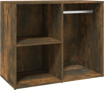 vidaXL - Kledingkast - 80x40x65 - cm - bewerkt - hout - gerookt - eikenkleurig
