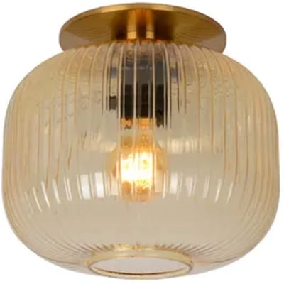 Lucide Tafellamp Virgil - Amber Glas - Diam. 25,5cm - E27