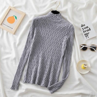 Kasjmier Coltrui Dames Truien Trui Herfst Winter Nieuwe Warme Trui Slanke Tops Wol Gebreide Trui Jumper Zachte Pull Femme 17688 L