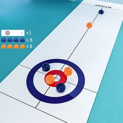 Jeux de Société Amusants pour la Famille Jeu Interactif de Table Curling Shuffleboard Jeu de Développement Jouet Éducatif