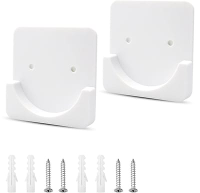 Dailygoods- Douchegordijnstanghouder - Zelfklevend - Muurbevestiging zonder boren - 2 Stuks - Schuiven/buigen voorkomen - Kunststofplaat met tape - Douchegordijnsteun