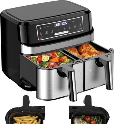 Dubbele Airfryer XL - Hetelucht Friteuse - Airfryer met Dubbele Mand - Crispy