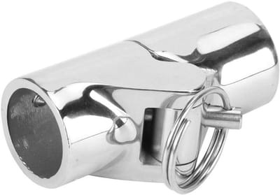 Boot Pijp Connector - Scharnier Koppeling - Boot Luifel Bevestigen - 316 Roestvrij Staal - 22 mm - Zilver