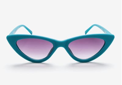 Piu Forty OKKIA Preassembled sunglasses with soft touch spectacle frames cat shapes – col. Blue