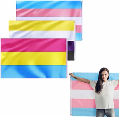 Solidchoice - Set van 3 Transgender Pride Vlaggen