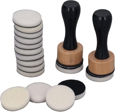 Mini ronde inktmengtool met 2 handvatten en 14 ronde sponsjes voor DIY, scrapbooking en schilderen