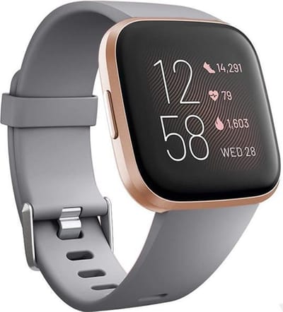Fitbit Versa silicone band (grijs) - Afmetingen: Maat S