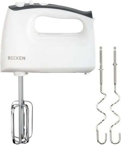Staafmixer Kneedmachine - Keukenmachine Handmixer - Beslag Maken - 5 Snelheden Turbo - 400 Watt - Wit