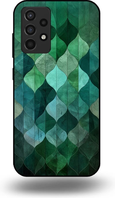 Smartphonica Telefoonhoesje geschikt voor Samsung Galaxy A52s 5G met groene bladeren opdruk - TPU backcover case green leaf design - Groen geschikt voor Samsung Galaxy A52s 5G
