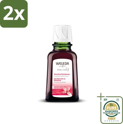 WELEDA - Mondwater geconcentreerd - Ratanhia - 50 ml - Voordeelverpakking - 2 stuks - Natuurlijke mondverzorging - Ratanhia