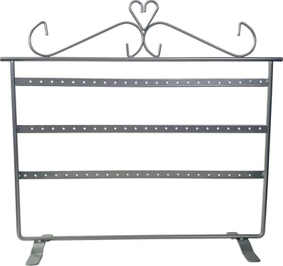 Ilènne - Oorbellenrekje - Zilver grijs - 33 paar - 32x9x28,5cm - Metaal