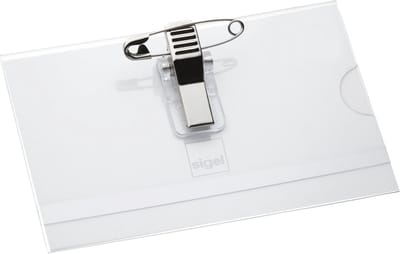Professionele naambordjes met clip en naald, 50 stuks