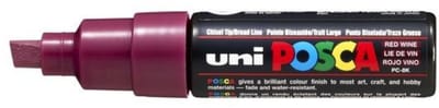 Wijnrood verfstift op waterbasis met schuine punt breed