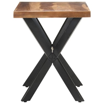 vidaXL - Eettafel - 120x60x75 - cm - massief - hout - met - honingkleurige - afwerking