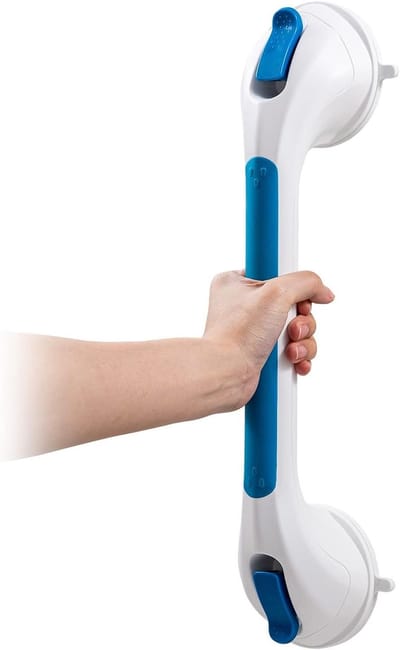 Veilige Zuignap Handgrepen voor Badkamer - 43 cm Lange Stevige Handvatten voor Ouderen en Gehandicapten - Max. Draagvermogen 110 kg, Ideaal voor Douche en Bad