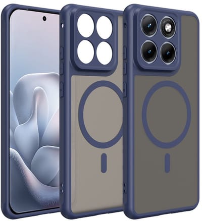 MobyDefend Hoesje - Geschikt voor Motorola Edge 70 Fusion - Case Geschikt voor MagSafe - Mat Transparant Met Gekleurde Rand - Blauw