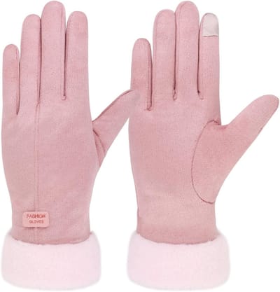 Warme Vrouwen Winterhandschoenen met Fleece Voering, Thermisch en Touchscreen Geschikt voor Buitenactiviteiten en Windbescherming