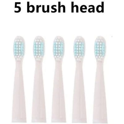 Sonic elektrische tandenborstelkoppen 10st Zachte vervangende opzetborstel Tips Accessoires voor man en vrouw volwassenen blue 5pcs head