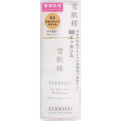 Kose - Sekkisei Airy Skin Veil BB Essence SPF 50+ PA++++ 02 Normal Brightness Natural - 30ml