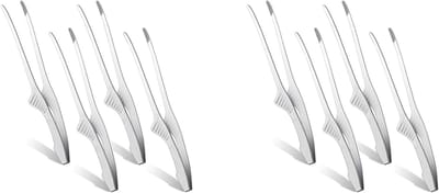 BBQ Tangen - Keukentang Serveertang - Barbecue Grillen - Vrijstaand Design - 24.5 cm - Zilver
