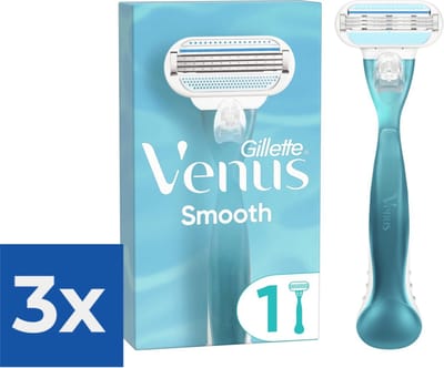 Gillette Venus Smooth Scheersysteem Voor Vrouwen - Scheermes - Voordeelverpakking 3 stuks