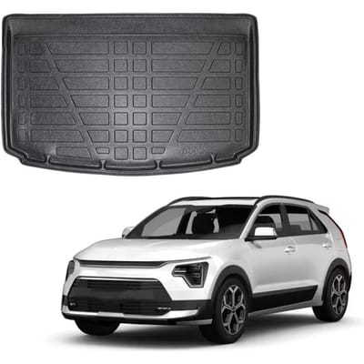 Kofferbakmat op maat - SCOUTT - Kia Niro 2 Elektrisch SG2 (2022+) - Zwart antislip - Hoge rand - HD TPE