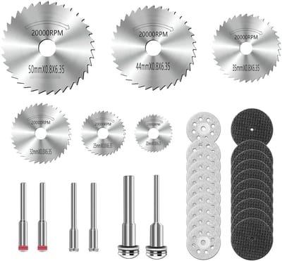 Dailygoods- Doorslijpschijven 32-delige set - HSS-cirkelzaagbladen - Diamantdoorslijpschijven - Hars-doorslijpschijven - Voor Dremel - Voor rotatiegereedschap - Slijpschijven