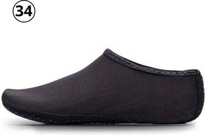 Bovista Waterschoenen Voor Kinderen & Volwassenen - Aqua Shoes - Aquaschoenen - Afzwemschoenen - Zwemles Schoenen - Zwart - Maat 34