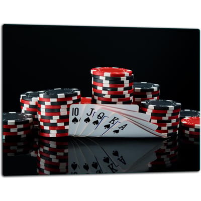 TMK ArtDeko Serie - Snijplank - Poker - 52x40 cm - Inductiekeuken