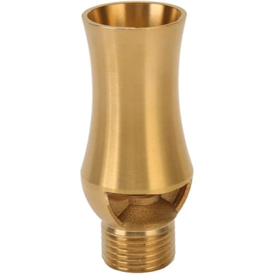 Arroseur de bassin Fontaine à eau Buse Cuivre Cascade Tour de glace Cèdre Tête de pulvérisation pour bassin de jardin beige