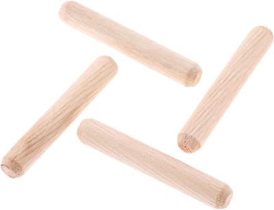 Houten deuvelpinnen - Hout ambacht - Meubels verbinden - Gefluisterde schachten - 100 stuks 6x40mm - Multi-color