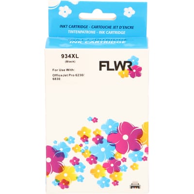 FLWR - Cartridges / HP 934XL / zwart / Geschikt voor HP